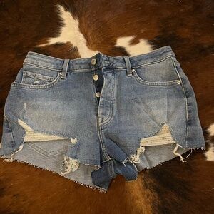 Denim Distressed Women's Shorts